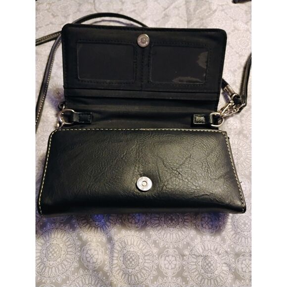 Zelris Western Country Floral Buckle Crossbody Trifold Fold Wallet - Picture 3 of 8